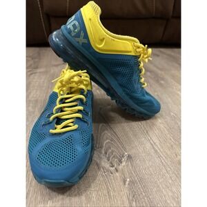 Nike Air Max 2013 Women's Size 8.5 Running Shoes Teal Yellow